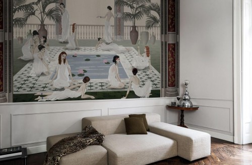 Fototapeta antyczna łaźnia London Art MUN14 E Les Baigneurs Tale Books: Les Mille et une Nuits