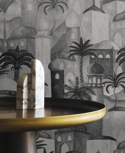 Fototapeta architektoniczna kopuły i budynki London Art MUN3 D Ensemble Tale Books: Les Mille et une Nuits