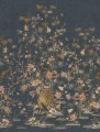 Fototapeta japoński ogród Sandberg S10416 Chinoiserie Garden Dark Blue