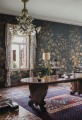 Fototapeta japoński ogród Sandberg S10416 Chinoiserie Garden Dark Blue