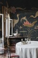 Fototapeta ogród wodny z ptakami Sandberg S10419 Seabirds Dark Blue Chinoiserie Garden