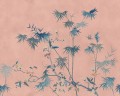 Fototapeta bambusowy gaj Sandberg S10422 Bamboo Grove Pink Chinoiserie Garden