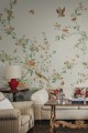Fototapeta roślinne pnącza i ptaki Sandberg S10424 Bloom Spring Green Chinoiserie Garden