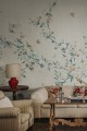 Fototapeta roślinne pnącza i ptaki Sandberg S10426 Bloom Gray Chinoiserie Garden