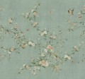Fototapeta roślinne pnącza i ptaki Sandberg S10427 Bloom Teal Chinoiserie Garden