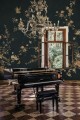 Fototapeta roślinne pnącza i ptaki Sandberg S10428 Bloom Midnight Blue Chinoiserie Garden