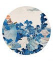 Mural okrągły japoński ogród Dots Japanese 8696 Wallcolors