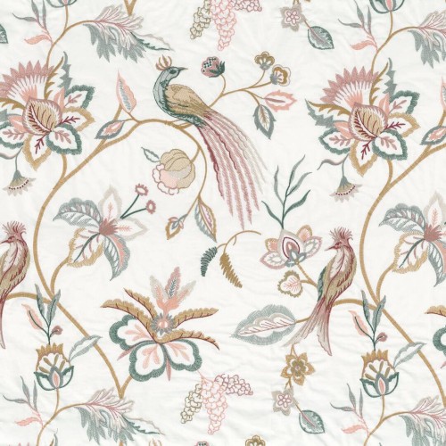 Tkanina haftowana botaniczna Camengo 39130103 Essor Piuma