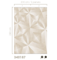 Mural geometryczny z efektem 3D Eijffinger 340187 Gilded