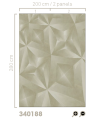 Mural geometryczny z efektem 3D Eijffinger 340188 Gilded