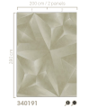 Mural geometryczny z efektem 3D Eijffinger 340191 Gilded