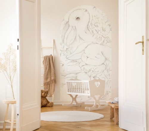 Mural łuk zajączki Wall Art Fluffy Łuk