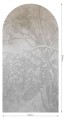 Mural łuk cieniowane kwiaty Wall Art Grey Ombre Flower Łuk