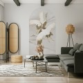 Mural łuk żurawie Wall Art Ivory Tsuru Łuk