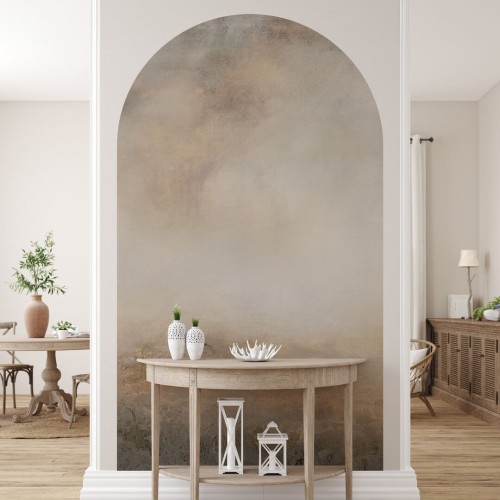 Mural łuk zamglona łąka Wall Art Macchiato Łuk