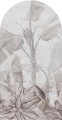 Mural łuk tropikalne liście Wall Art Rainforest Beige Łuk