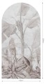 Mural łuk tropikalne liście Wall Art Rainforest Beige Łuk
