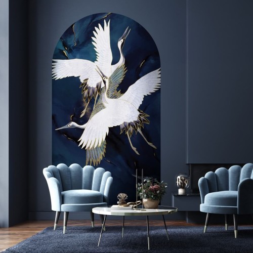 Mural łuk żurawie Wall Art Royal Tsuru Łuk