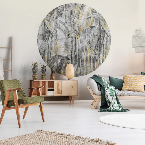 Mural okrągły artystyczna roślinność Wall Art Aurora Koło