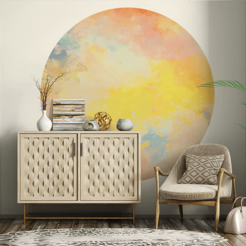 Mural okrągły abstrakcyjny Wall Art Candy Koło