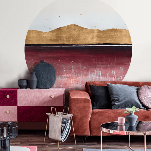 Mural okrągły abstrakcyjny Wall Art Costa Koło