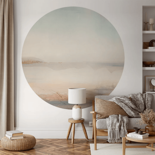 Mural okrągły abstrakcyjny Wall Art Dusk Koło