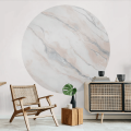 Mural okrągły marmur Wall Art Clarity Silver Koło