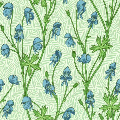 Tapeta roślinna Morris & Co. 217343 Monkshood Bedford Park