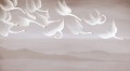 Fototapeta łabędzie Les Dominotiers DOM809-1 Onze Cygnes Sauvages Rose Volume 10
