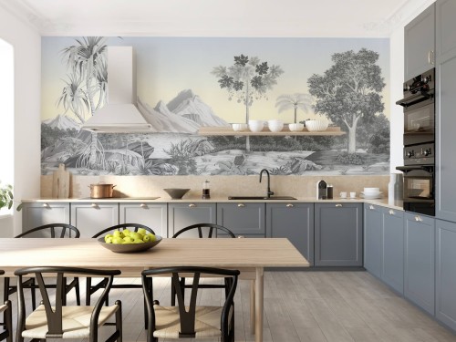 Fototapeta tropikalny krajobraz Les Dominotiers DOM602 Isle De France Grisaille Volume 8