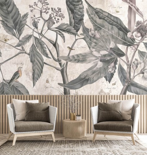 Fototapeta botaniczna w stylu vintage Les Dominotiers DOM608 Malcy Volume 8