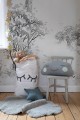 Fototapeta las Rebel Walls R19839 Forest Memories Graphite Ilon Wikland
