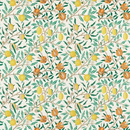 Tkanina bawełniana z domieszką lnu z owocami Morris & Co. 227205 Fruit Bedford Park Fabric