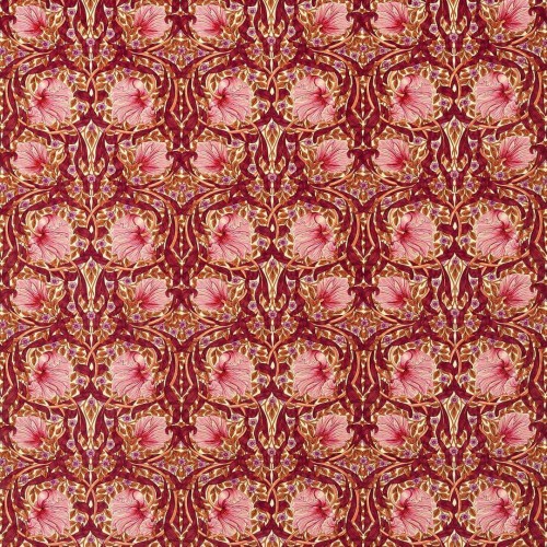 Tkanina welurowa z botanicznym wzorem Morris & Co. 227216 Pimpernel Bedford Park Fabric