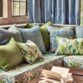 Tkanina bawełniana drzewa i ptaki Morris & Co. 227218 The Savaric Bedford Park Fabric