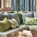 Tkanina bawełniana z roślinnym wzorem Morris & Co. 227219 Monkshood Bedford Park Fabric