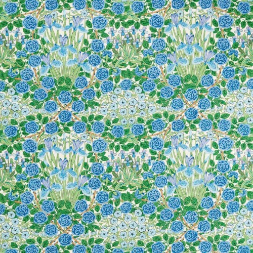 Tkanina bawełniana z kwiatami Morris & Co. 227224 Campanula Bedford Park Fabric