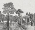 Fototapeta krajobraz parku Rebel Walls R19738 Chatsworth Park Graphite Jack Kinsey