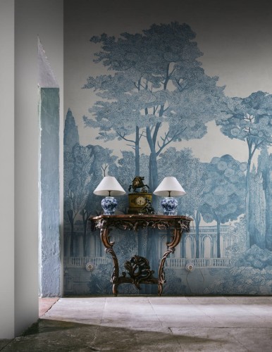 Fototapeta krajobraz parku Rebel Walls R19739 Chatsworth Park Blue Jack Kinsey