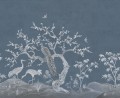 Fototapeta w stylu chinoiserie Rebel Walls R19748 Chinoiserie Blossom Navy Blue Jack Kinsey