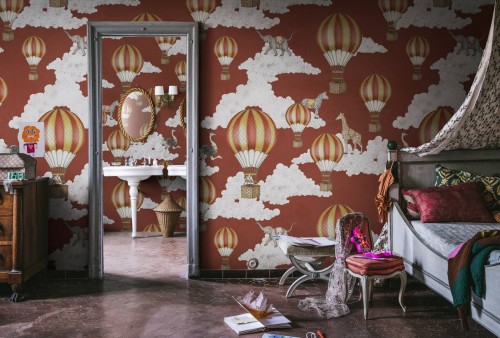 Fototapeta zwierzęta, chmury i balony Rebel Walls R19752 Dreamscape Velvet Jack Kinsey