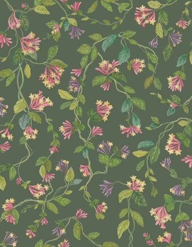 Tapeta roślinne pnącza Cole & Son Flora 124/3019 Selection of Hummingbirds