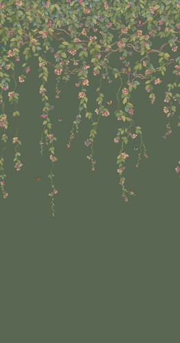 Mural botaniczny - pnącza roślin, ptaki i motyle Cole & Son Hummingbirds Flora 124/2012 Selection of Hummingbirds