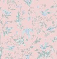 Tkanina jedwab z botanicznym wzorem Cole & Son Hummingbirds Silk F125/1001 Selection of Hummingbirds Fabric