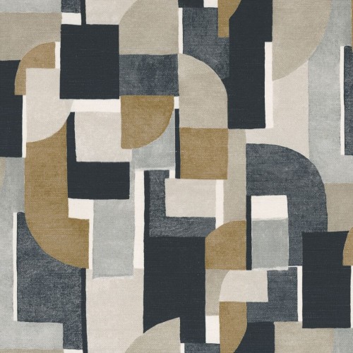 Tkanina z geometrycznym wzorem Casamance 45110113 Montsouris Paris Texas 6