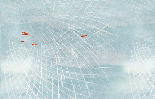 Fototapeta pod prysznic ryby Wall & Deco WET_AN2402 Anassa WET SYSTEM 2024