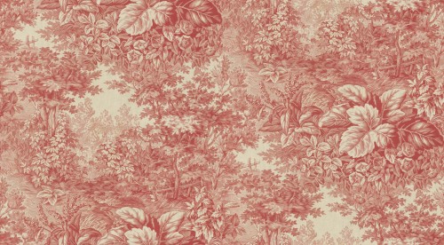 Fototapeta las w stylu Toile de jouy Sandberg S10401 Forest Toile Red Tidlösa