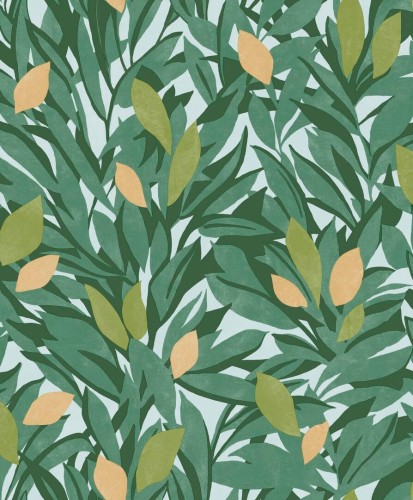 Tapeta liście i cytryny Caselio 105457331 Cassis Azur