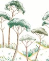 Mural sosnowe drzewa Caselio 105497004 L Pinea Azur