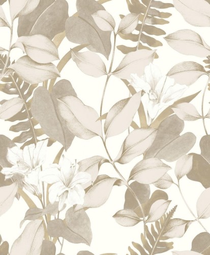 Tapeta roślinna Casadeco SOLI 200261303 Royal Lily Soliflore